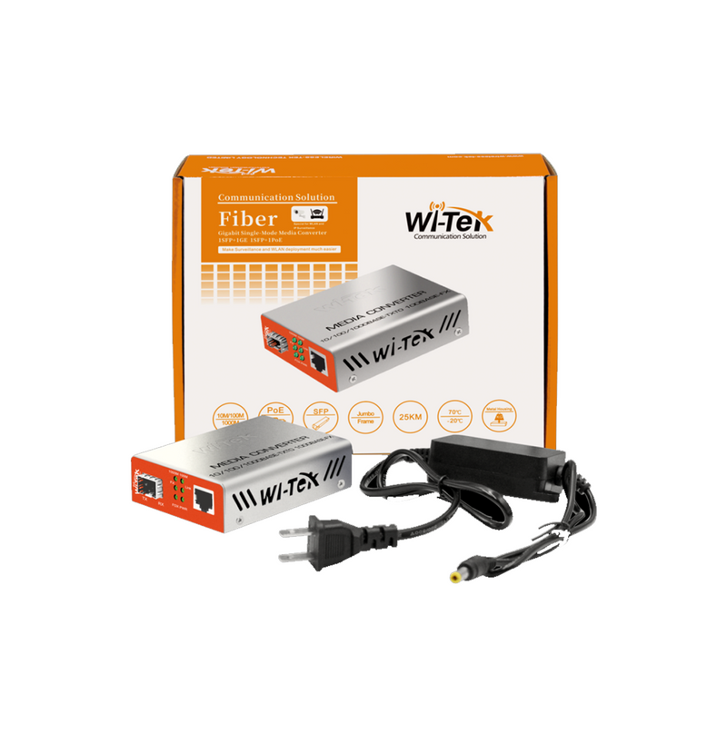 Convertidor de medios 1x10/100/1000Mbps Auto-negociación puerto RJ45 soporte Auto-MDI/MDIX Marca: Wi-Tek