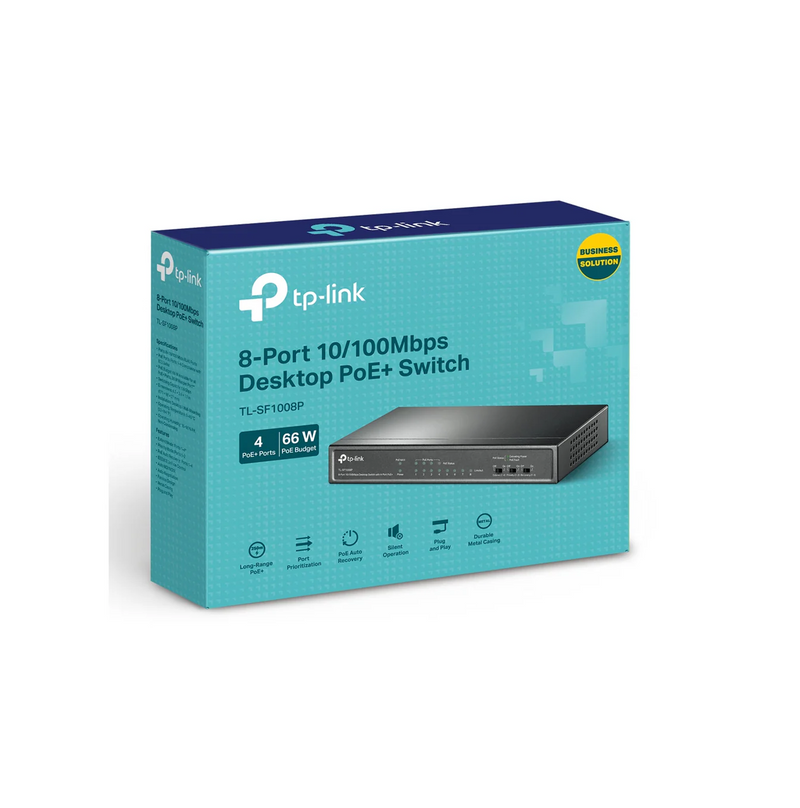 Switch Gigabit de 8 puertos con PoE+ de 4 puertos TL-SG1008P Marca: TP-Link