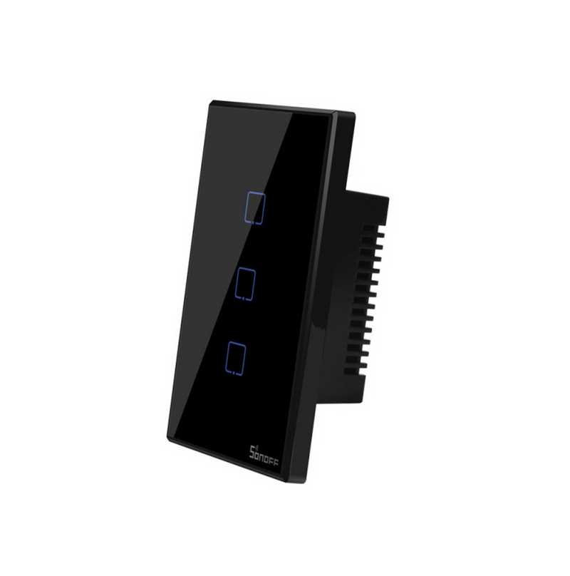 Interruptor Wi-Fi de 3 botones negro TX Marca: Sonoff