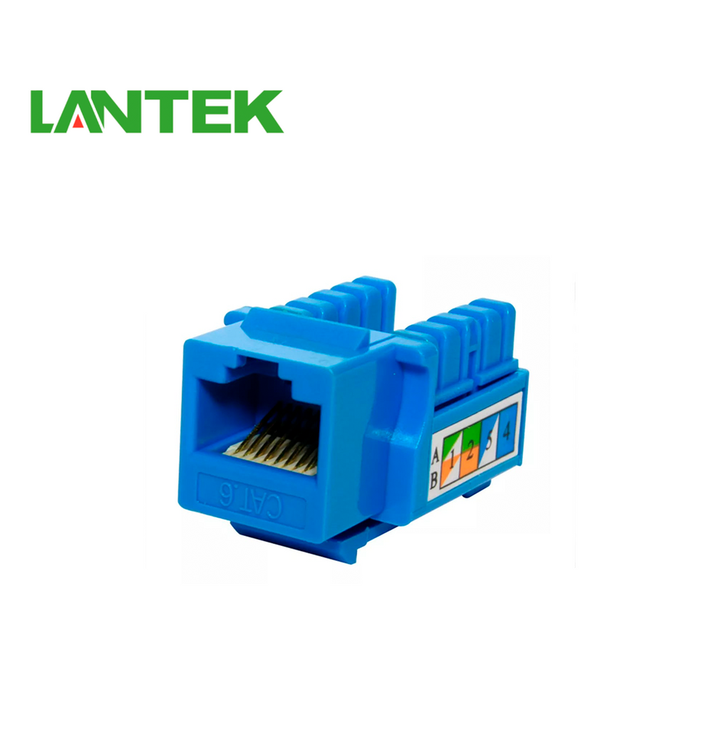 Jacks RJ45 CAT6 Hembra Azul, Jack, Keystone LTK-C6JB Marca: Lantek ...