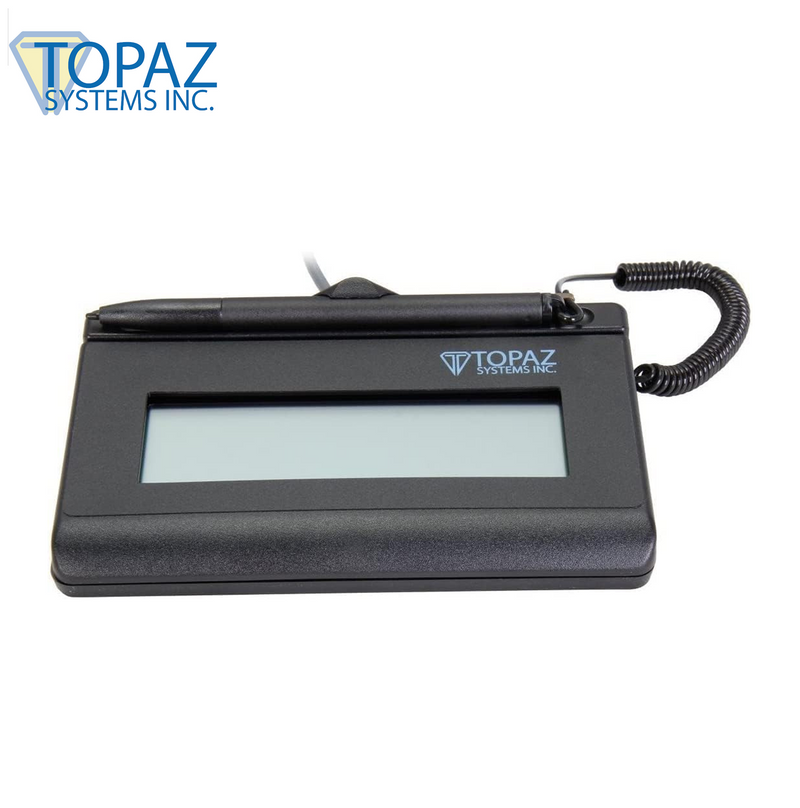 Tableta de captura de firma electrónica LCD 1x5 con conexión USB (Serial Virtual) T-LBK460-BSB-R Marca: TOPAZ