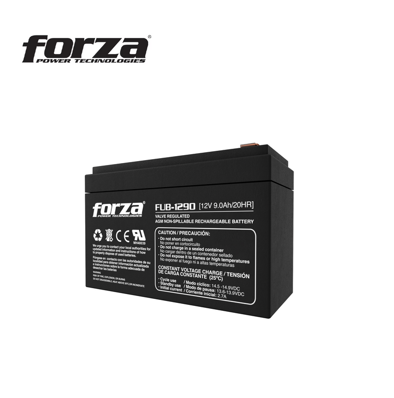 Bateria de 12 voltios 9 amperios  FUB-1290 Marca: Forza