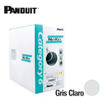 Cable de cobre 305M NetKey6 CAT6 24AWG Color gris NUC6C04IG-FE Marca: Panduit