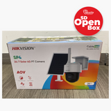 (Caja abierta) Kit Solar IP PT, All in One, AOV, Bala IP 4 Mp, Lente 2.8 mm, Panel Solar + Batería de Respaldo de Litio (9000 mAh) Marca: Hikvision