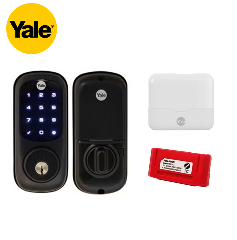 Kit Cerradura digital Yale color Bronce antiguo YRD226-NR/ Hub Connect/ Adaptador Zigbee Marca: Yale