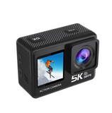 Cámara para casco de moto 5K UHD+ Doble Pantalla