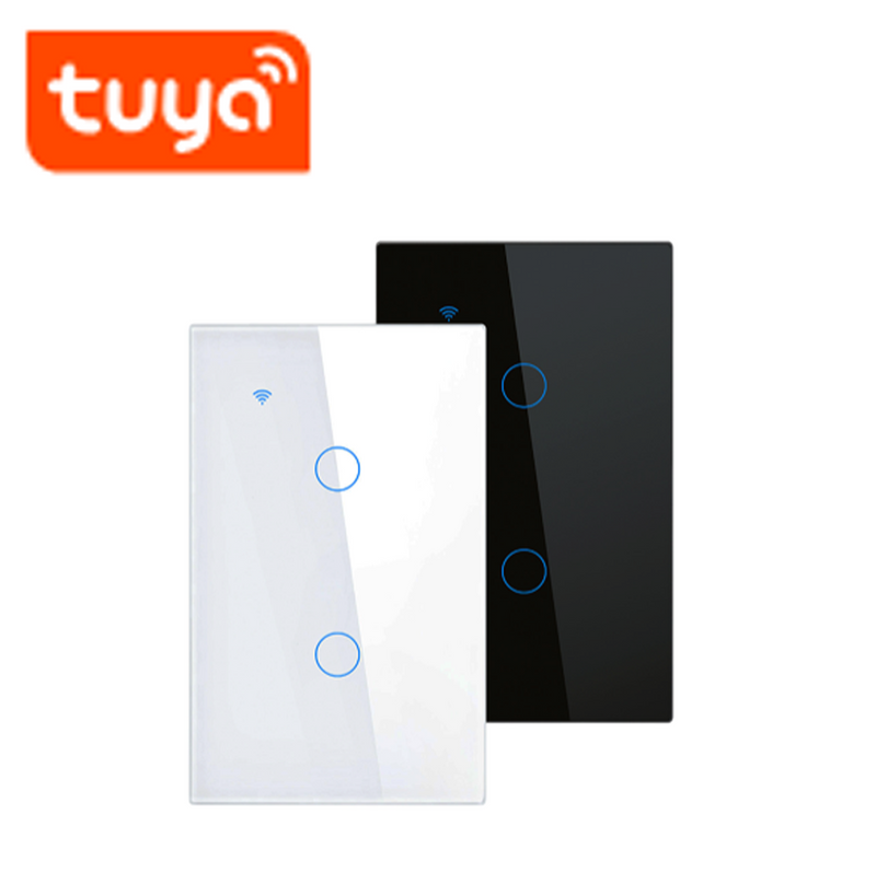 Apagador Inteligente WIFI Tecnología Tuya Color: Blanco o Negro 2 Luces TK-TY-U2 Marca: Tuya