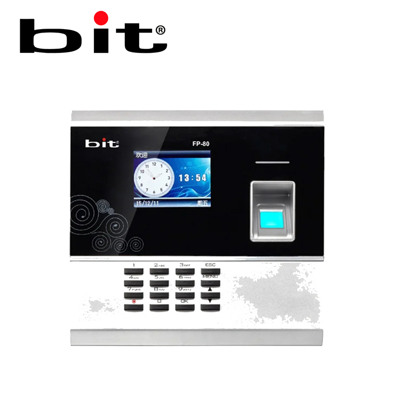 Reloj marcador huella dactilar  FP-80 Marca: Bit