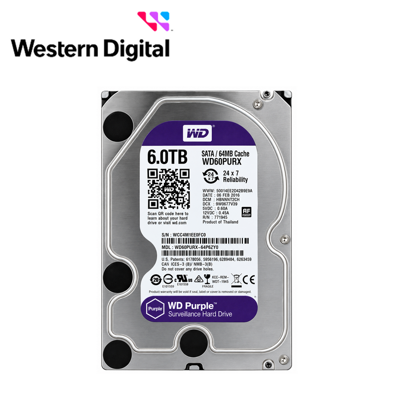 Disco duro 6TB para videovigilancia WD Purple Marca:WD