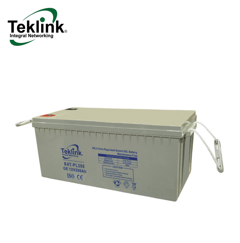 Batería de 12V DC 200AH PL200 Marca: Teklink