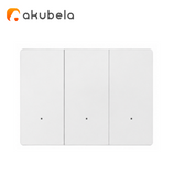 Apagador Esmerilado 3 Canales (Blanco) ZBG4 Marca: Akubela