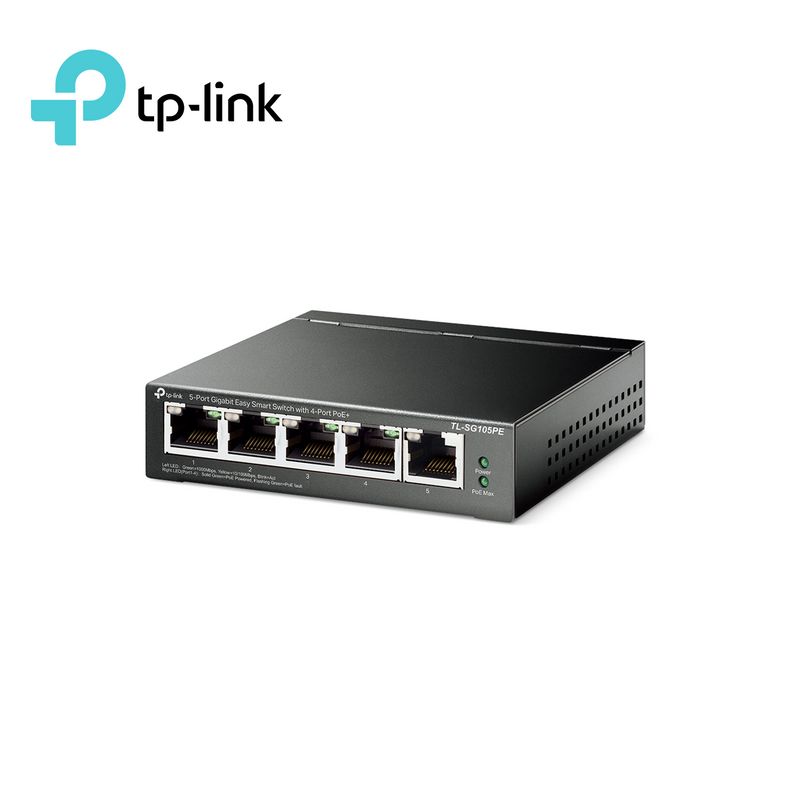 Switch de 5 puertos  administrable color gris TL-SG105PE(UN) Marca: TP-Link