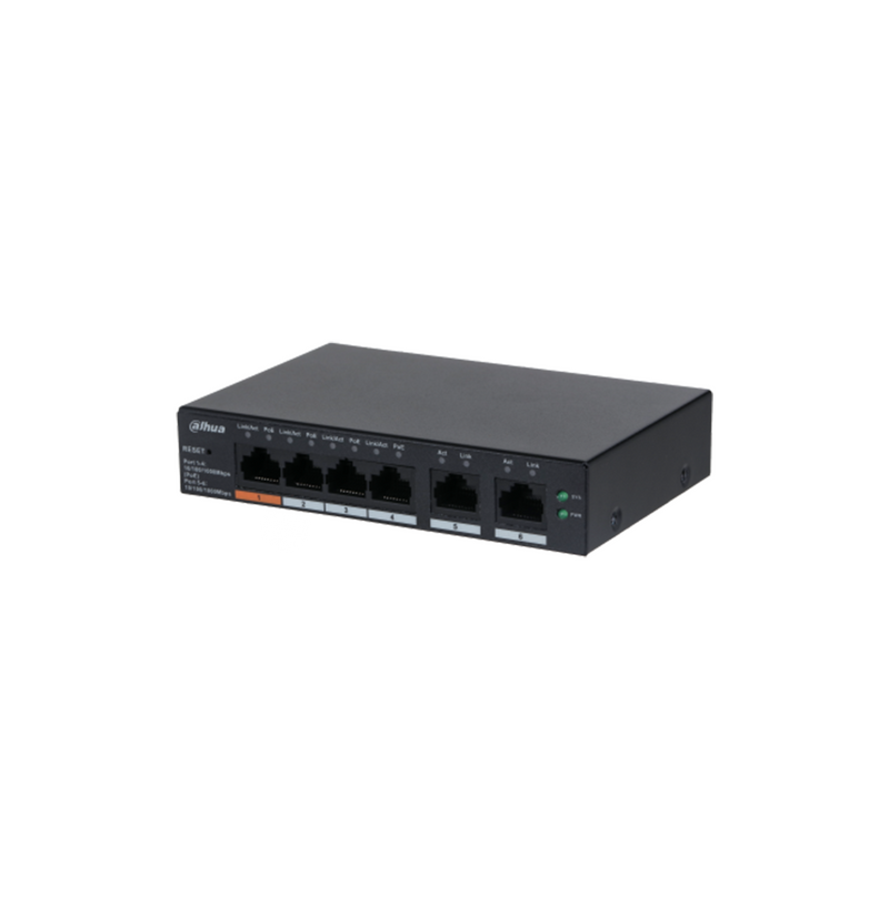 Switch Cloud PoE gigabit de 4 puertos +2 UPLINK Marca: Dahua