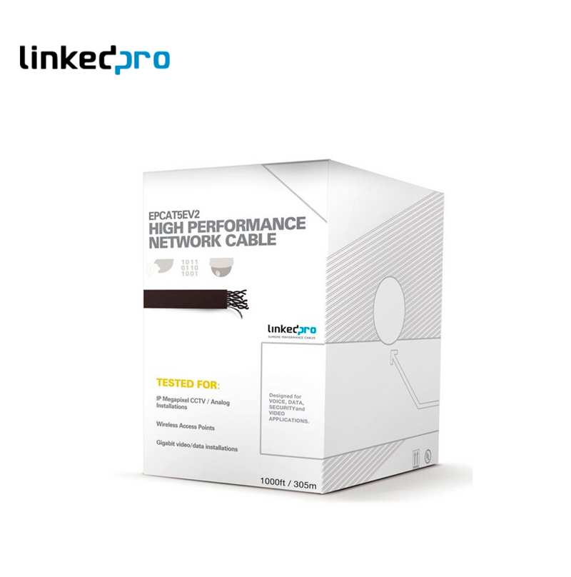 Cable UTP categoría 5E aleación de cobre y Aluminio ( CCA ) 1000 pies Marca: LinkedPro