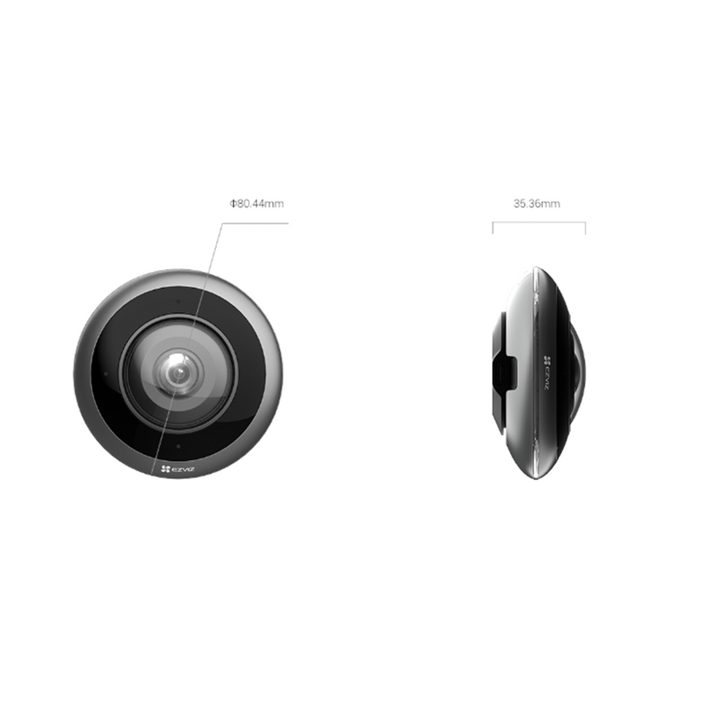 CAMARA FISHEYE CS-E4P-R100-8C6WKF(AM-STD) E4P 3K CMOS M12 IR HASTA 10 M AUDIO BIDIRECCIONAL 303103534 NEGRO Marca: Ezviz