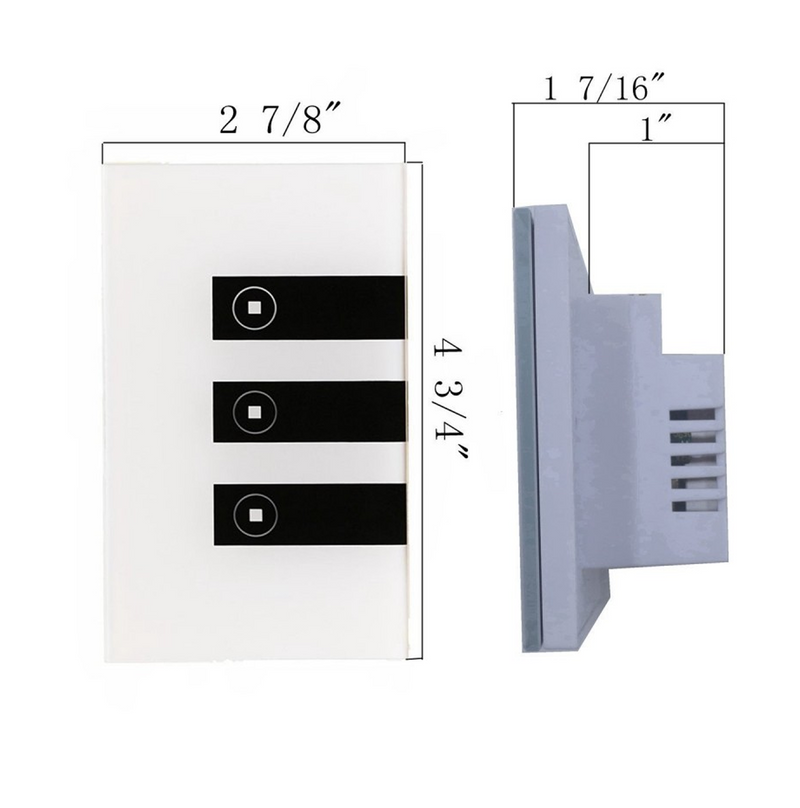 Apagador Sin Neutro B&W 3 botones para pared Marca: Sonoff