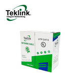 Cable UTP CAT6- Interior 305M 24AWG 100% cobre CAB-6INGY-24 Marca: Teklink