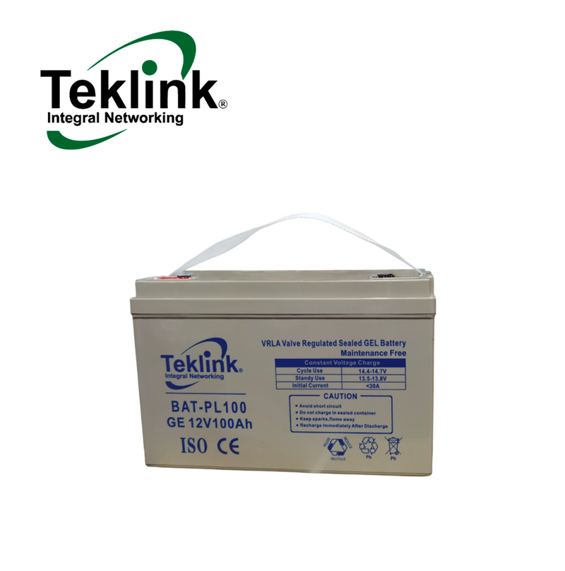Batería de 12V/ DC100 AH BAT-PL100 Marca: Teklink