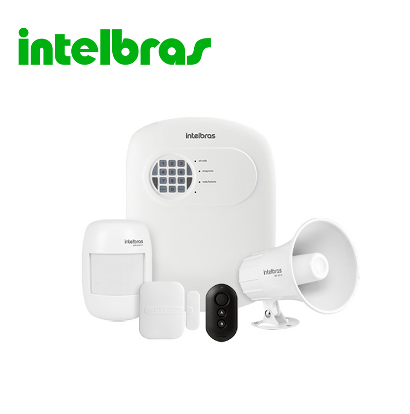 Kit de alarma hibrida de 24 zonas Marca: Intelbras