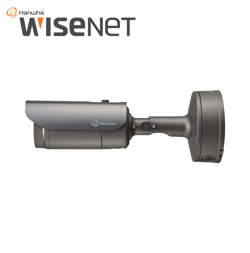 Camara IP Tipo Bala Antivandálica 4K / Lente Motorizado 2.8-8.4mm XNO-9082R Marca: Hanwha