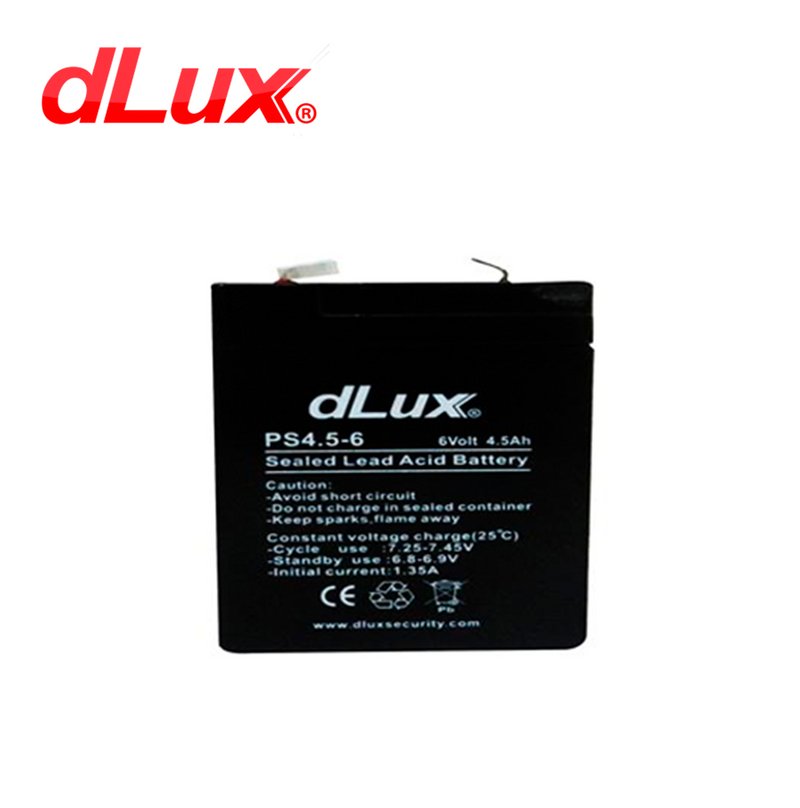 Batería de 6 voltios 4.5A PL6 Marca: Dlux