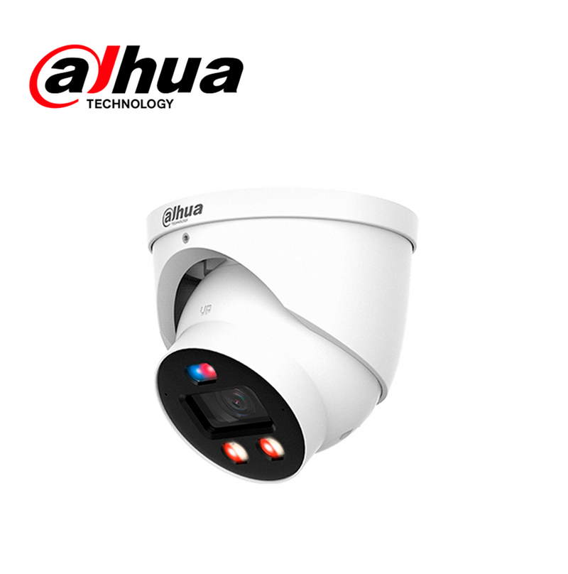 Cámara IP 4mp tioc domo lente 2.8mm, sirena, luz estrobo, poe, ip67 DH-IPC-HDW3449H-AS-PV-PRO Marca: Dahua