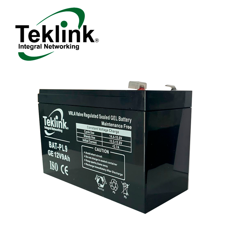 Batería de 12 voltios 9 amperios PL9 Marca: Teklink