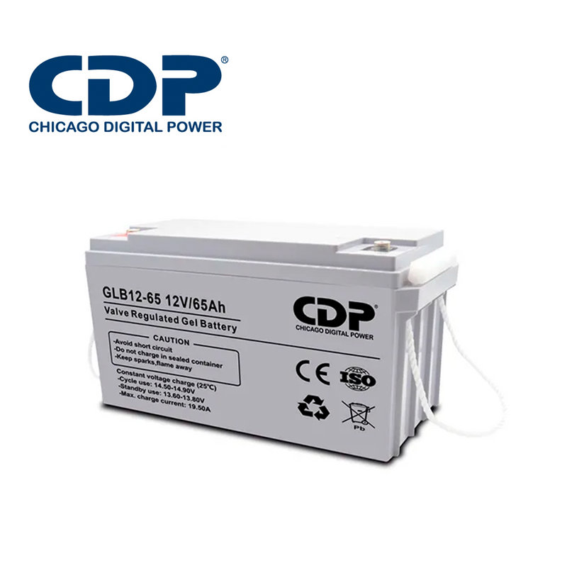 Batería de 12 voltios 65AH para alarmas PL65 Marca: CDP By Teklink