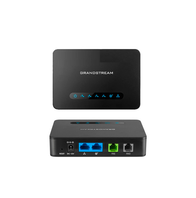 Adaptador de teléfono hibrido de 1 puerto FXS y 1 puerto PTSN HT813 Marca: GrandStream