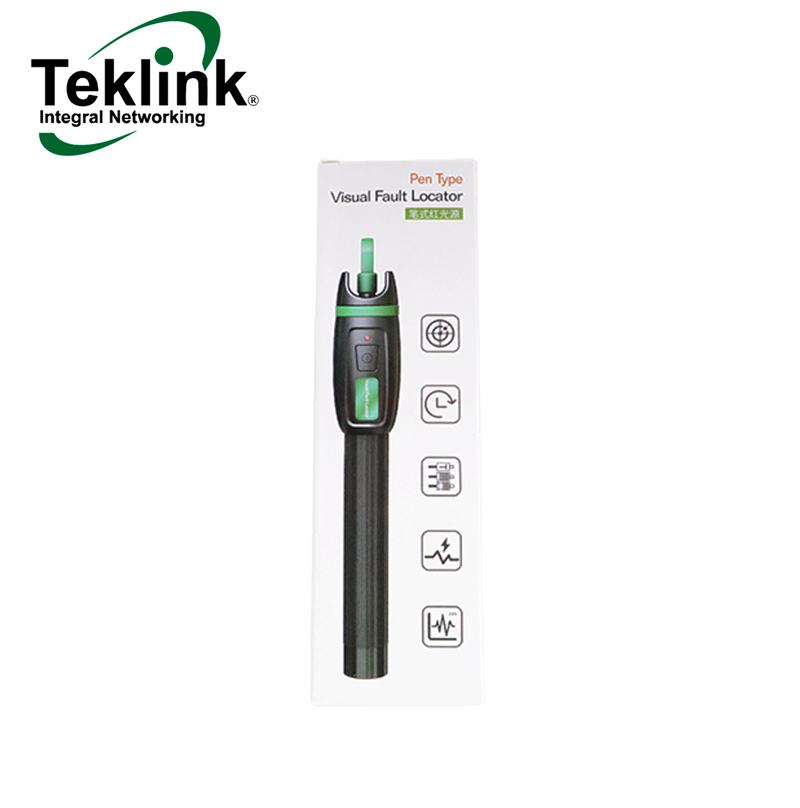 Localizador de foco visual de fallas (Tipo pluma) 30MW 50KM fibra óptica FIB-DTL3105P Marca: Teklink