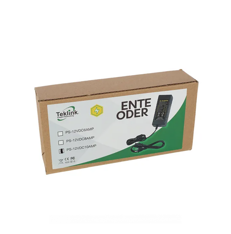 Fuente de poder 12V 10AMP adaptador de corriente 10A 12OW PS-12VDC10AMP Marca: Teklink