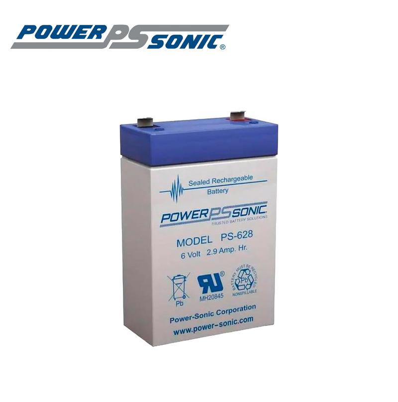 Batería recargable 6 voltios 2.9A PS-628F1 Marca: Power Sonic