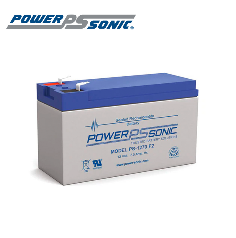 Batería recargable de 12 voltios 7AM PS-1270F2 Marca: Power Sonic