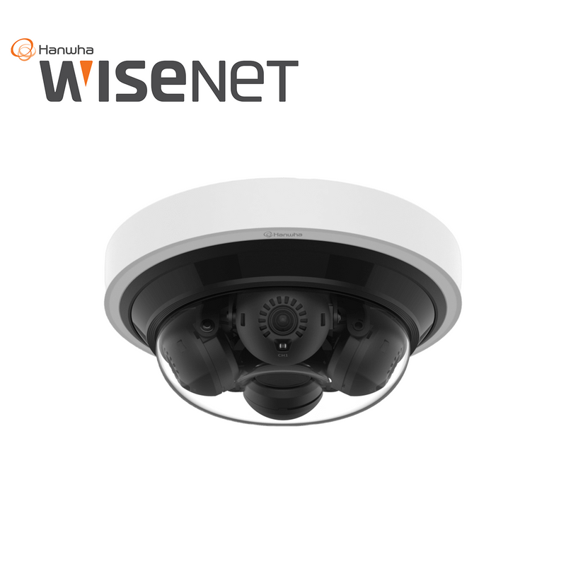 Camara IP Multisensor 16MP (4 Sensores de 4MP)/ WDR 120DB/ Lente fijo 3.19mm PNM-C16013RVQ Marca: Hanwha