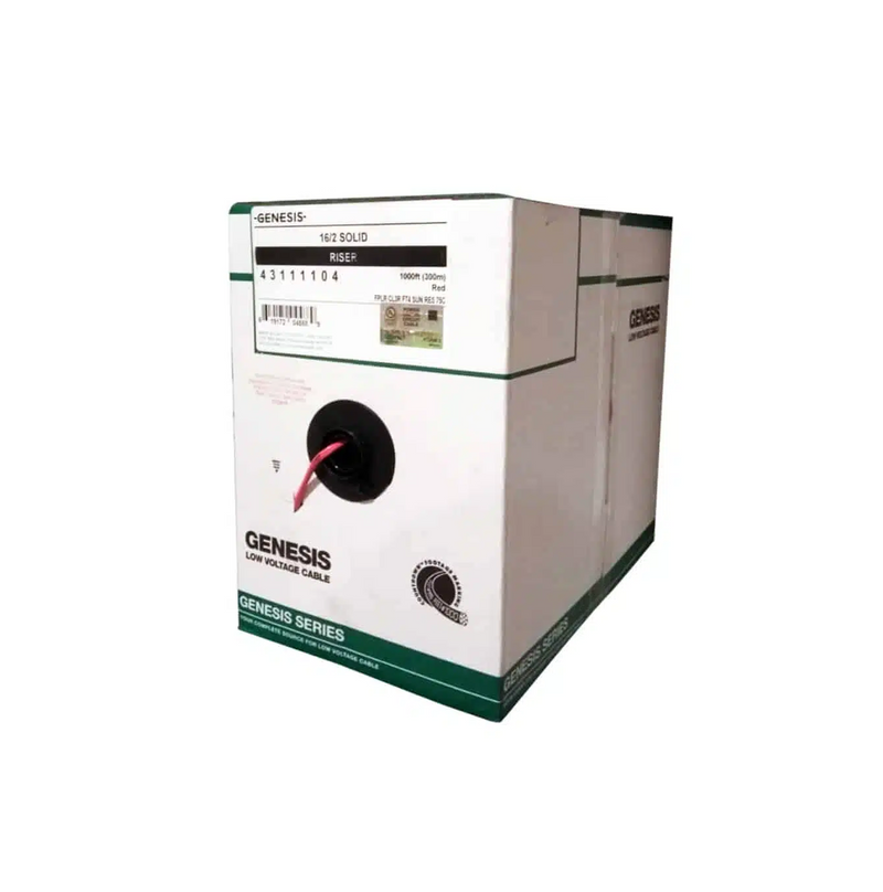Cable incendio 18/4 c/shield FPLR 1000FT Caja Rojo serie Marca: Génesis