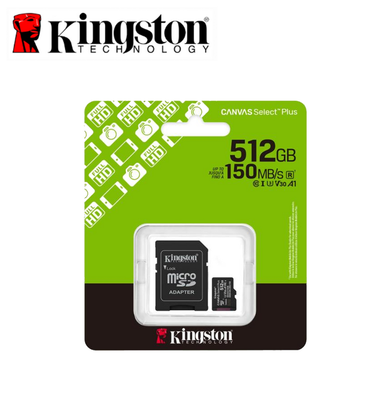 Memoria Micro SD 512GB 150MB/s SDCS3/512GB Marca: Kingston