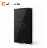 Apagador Táctil de Vidrio 1 Canal (Negro) TYSH Marca: Akubela
