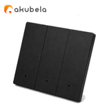 Apagador Esmerilado 3 Canales (Negro) ZBG4 Marca: Akubela