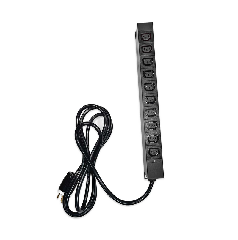 PDU de 10 tomas C13 208v-250VAC/30A horizontal indicador voltaje Marca: Lantek
