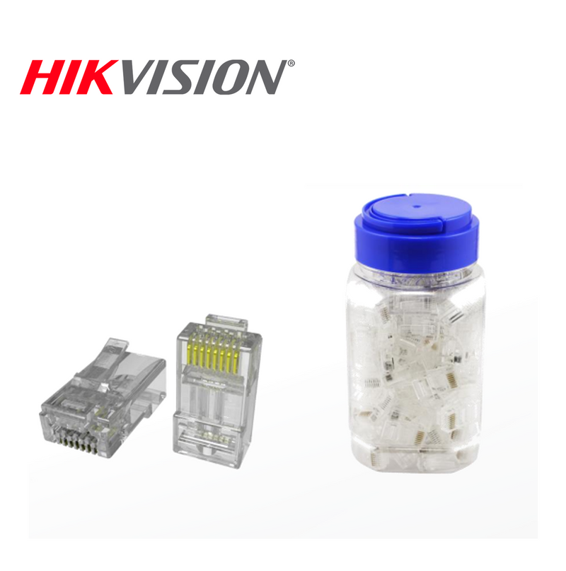 Conector RJ45 CAT6A Sin Blindaje 8 Pines DS-1M6AUA Marca: Hikvision