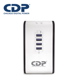 Regulador CDP (R2CU-AVR1008) 1000VA/400W 8 Tomas/4 USB 120V/220V Marca: CDP