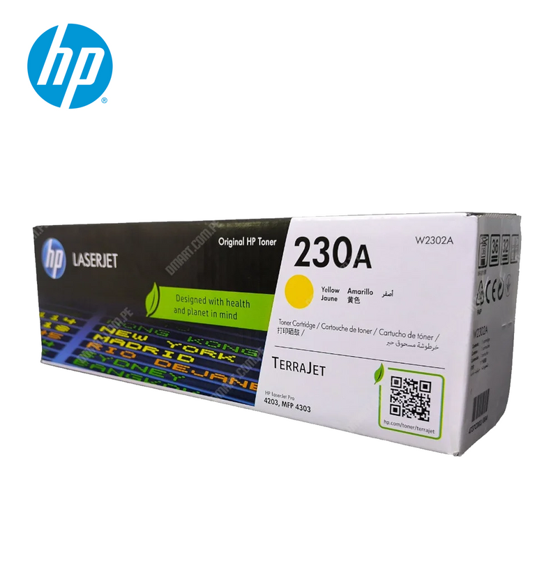 Cartucho de Tóner en Polvo Amarillo Original W2302A Marca: HP