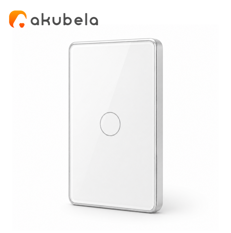 Apagador Táctil de Vidrio 1 Canal (Blanco) TYSH Marca: Akubela