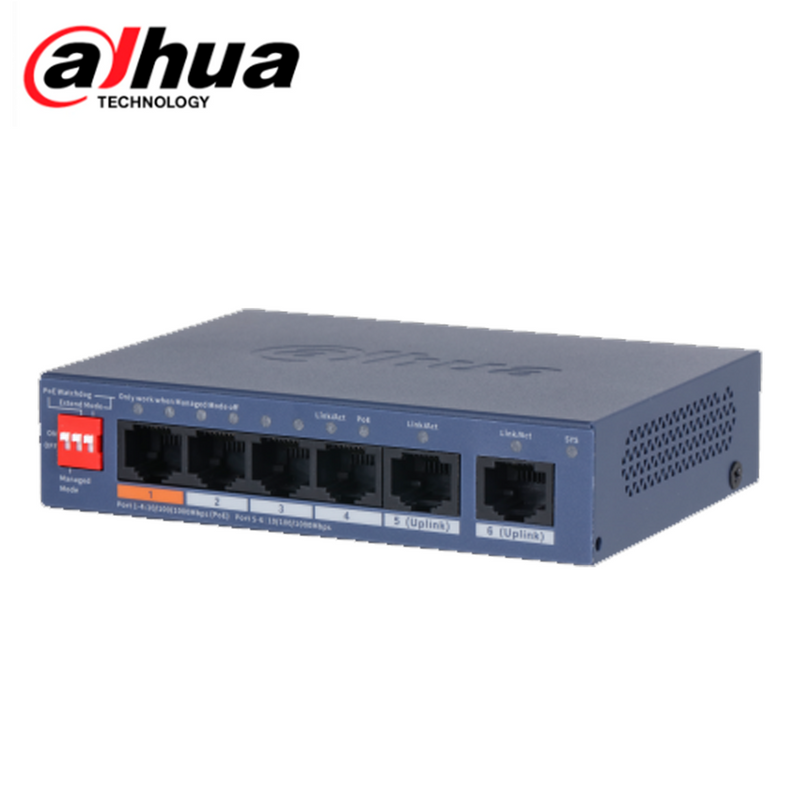 Switch PoE 6 Puertos CS4006-4GT-60 Marca: Dahua