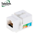 Cable Jack RJ-45 CAT6 Blanco KEYMTL-60P-WH Marca: Teklink