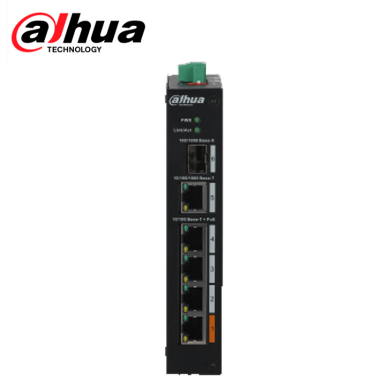 Switch PoE 4 Puertos Industrial PFS3106-4ET-60 Marca: Dahua
