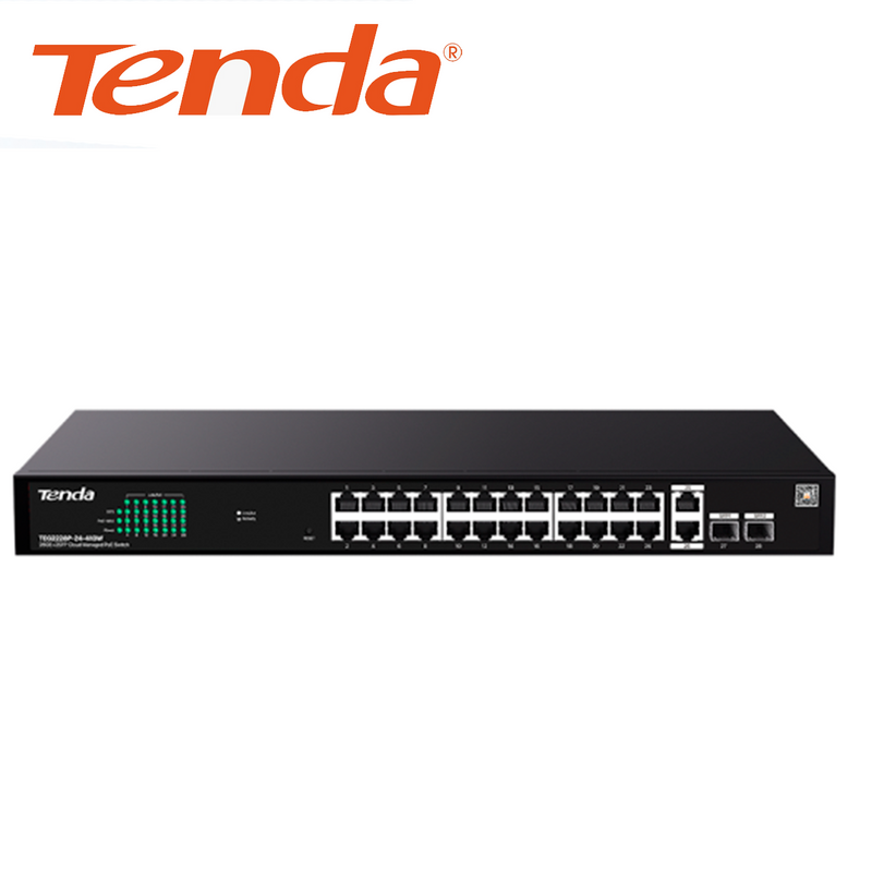 Switch 24 puertos PoE 26GE+2SFP TEG2228P-24-410W Marca: Tenda