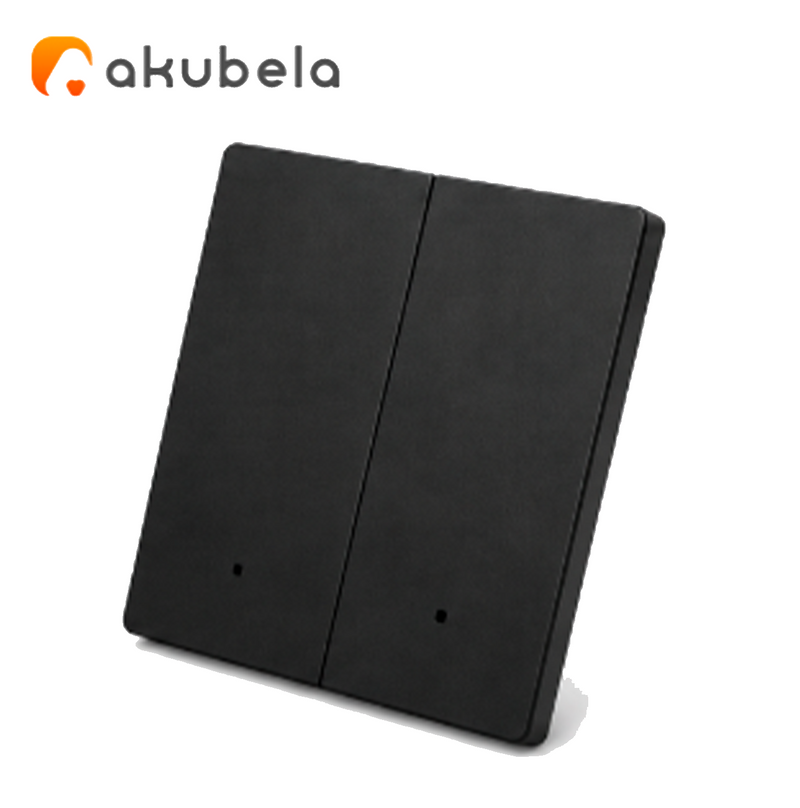 Apagador Esmerilado 2 Canales (Negro) ZBG4 Marca: Akubela