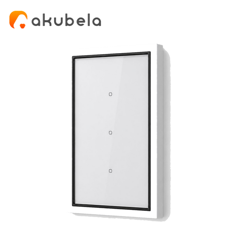 Apagador Inteligente Sin Neutro 3 Canales ZBG2 Marca: Akubela