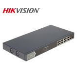 Switch PoE+ 16 Puertos HIK-DS-3E1518P-SI Marca: Hikvision